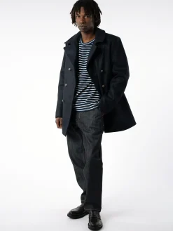 Vetra - French Pea Coat in Navy