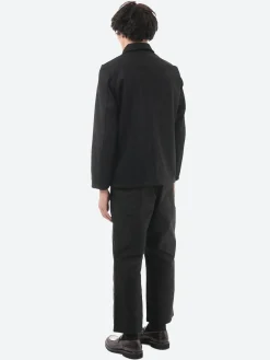 Vetra - No. 4 Workwear Jacket in Black Wool Melton