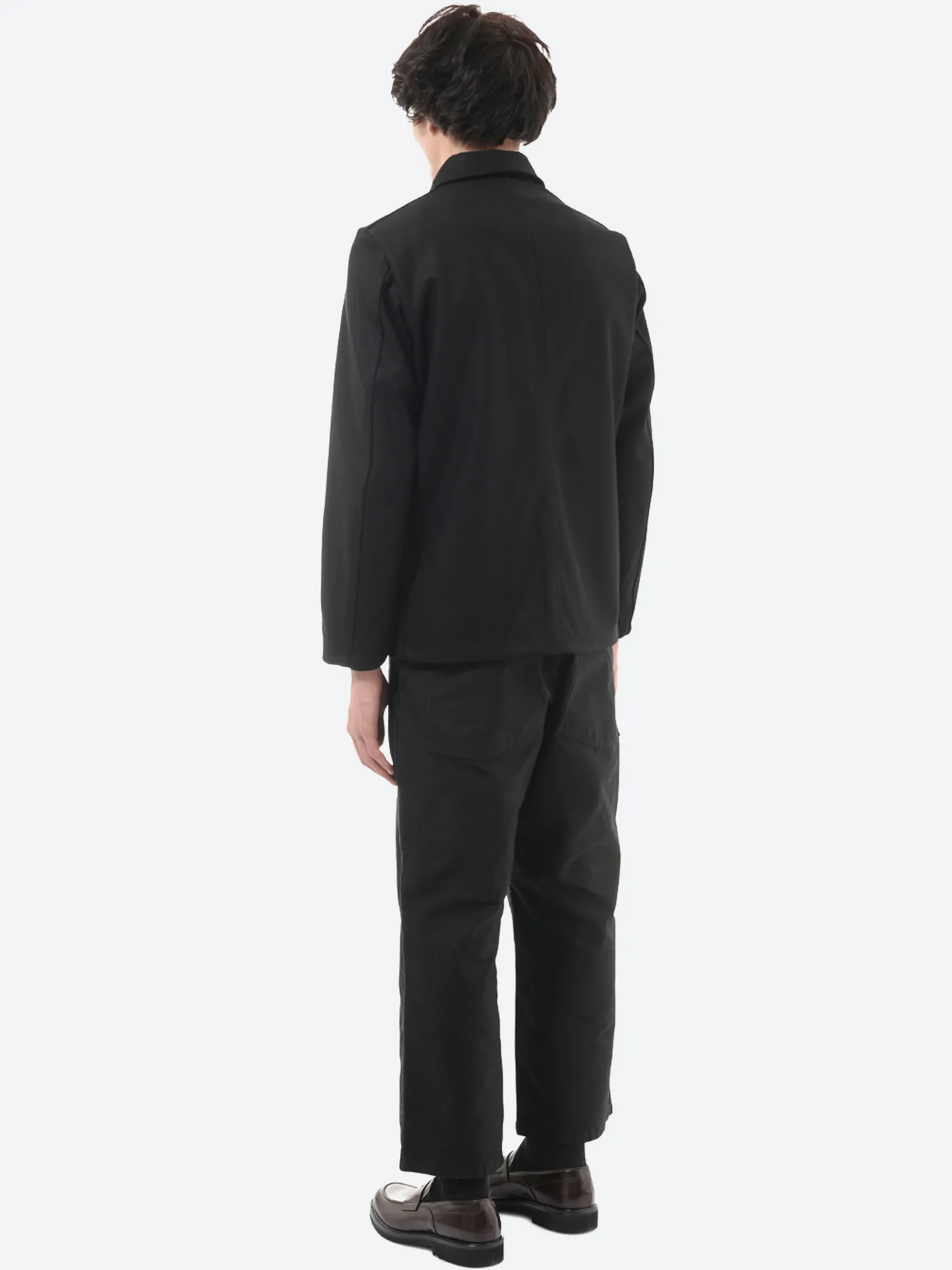 Vetra - No. 4 Workwear Jacket in Black Wool Melton
