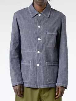 Vetra - 5W Workwear Jacket in Washed Denim