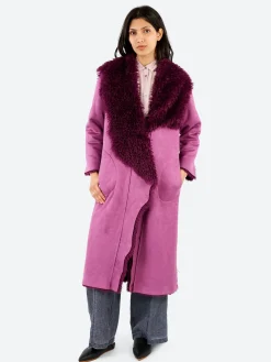 Virginia Bizzi - Eco Shearling Coat in Bouganville