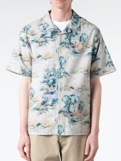 Wax London - Didcot Shirt in Blue Scenic