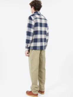Wax London - Whiting Overshirt in Navy/Multi