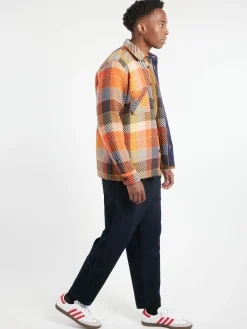 Wax London - Whiting Overshirt in Orange Multi