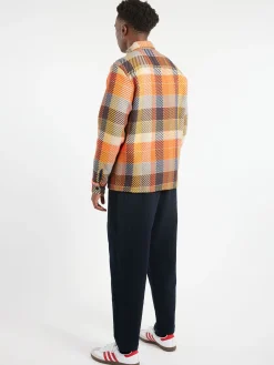 Wax London - Whiting Overshirt in Orange Multi
