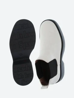 Wonders - B-8204 Chelsea Boot in White and Black