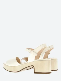 Wonders - D-8802 Leather Wedge Sandal in Off White
