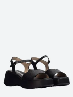 Wonders - D-9707 Platform Sandal in Black Wild