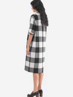 Wool Knit Short-Sleeved Dress