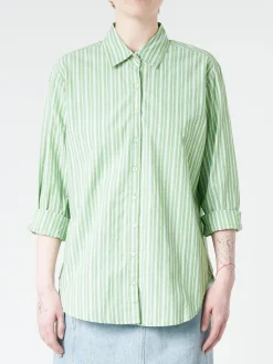 Xirena - Beau Shirt in Matcha Stripe