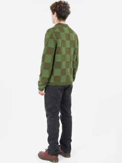 YMC - Baker Cardigan in Green