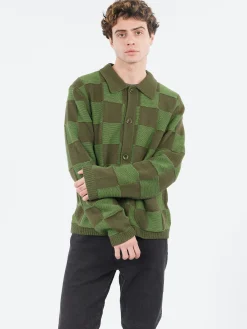 YMC - Baker Cardigan in Green