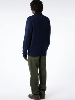 YMC - Earth Suedehead Knit in Navy