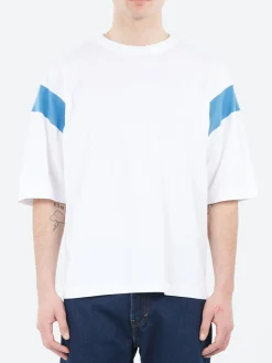 YMC - Skate T-Shirt in White and Blue