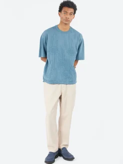 YMC - Triple T-Shirt in Blue Steel